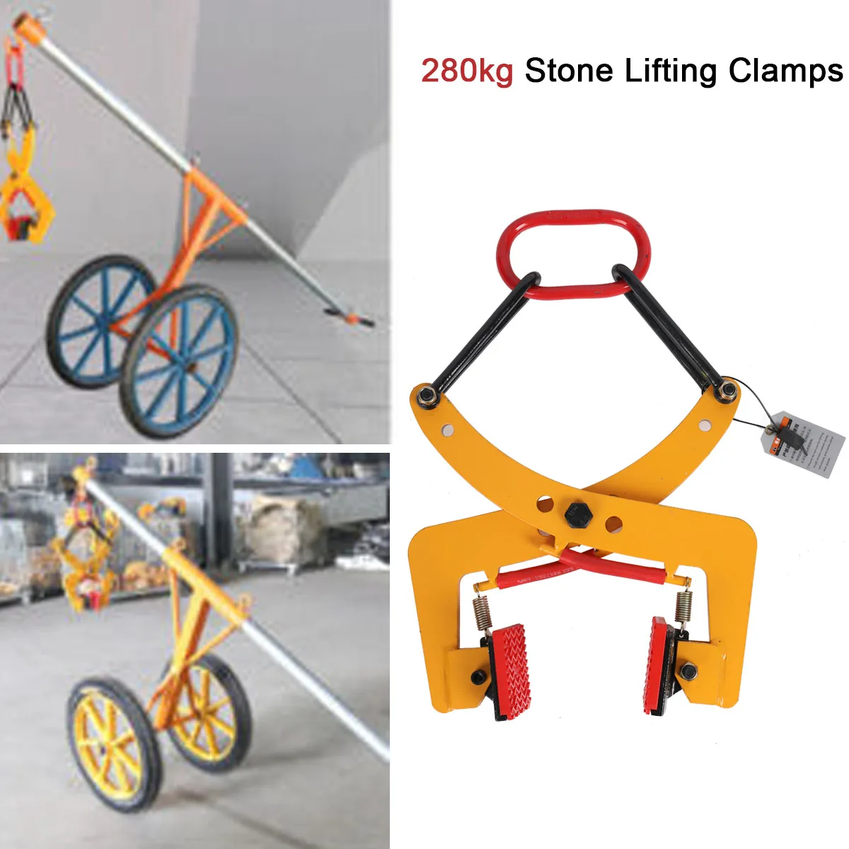 280/500kg Plate Crane Clamp Stone Girder Curbstone Pliers Sidewalk Offset Pliers curbstone Girder Lifter