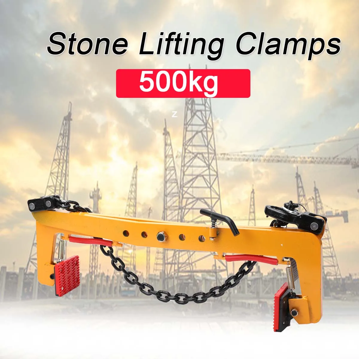 280/500kg Plate Crane Clamp Stone Girder Curbstone Pliers Sidewalk Offset Pliers curbstone Girder Lifter