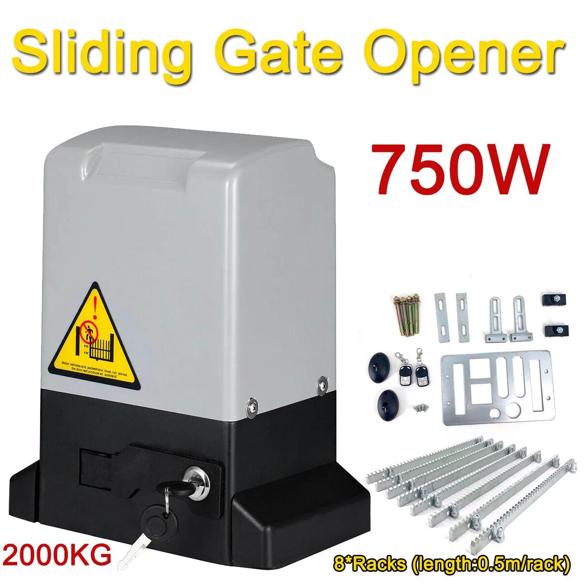550W/370W/750W Electric Sliding Gate Opener AC Motor Gate Automatic Door Operators Heavy Duty Garage Door Opener Kit 2000KG