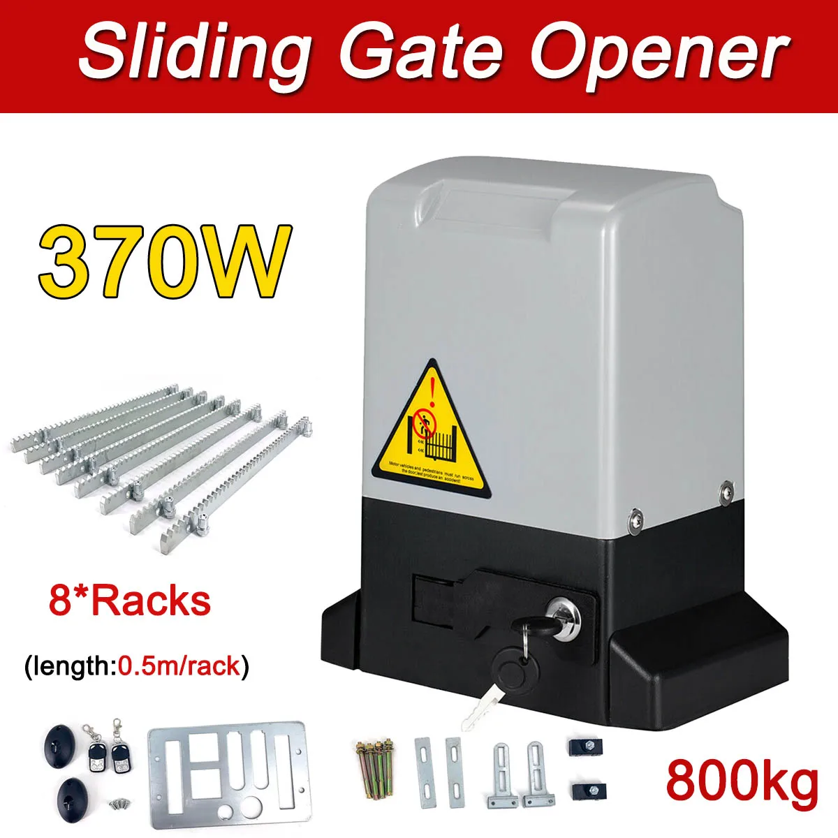 550W/370W/750W Electric Sliding Gate Opener AC Motor Gate Automatic Door Operators Heavy Duty Garage Door Opener Kit 2000KG