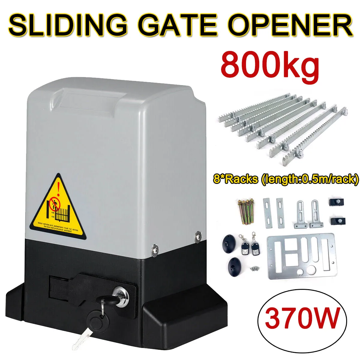 550W/370W/750W Electric Sliding Gate Opener AC Motor Gate Automatic Door Operators Heavy Duty Garage Door Opener Kit 2000KG