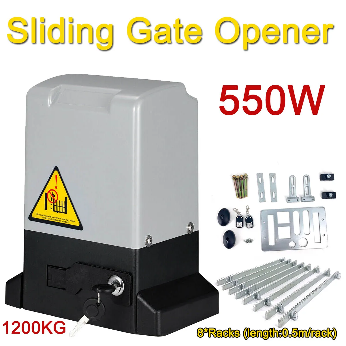 550W/370W/750W Electric Sliding Gate Opener AC Motor Gate Automatic Door Operators Heavy Duty Garage Door Opener Kit 2000KG