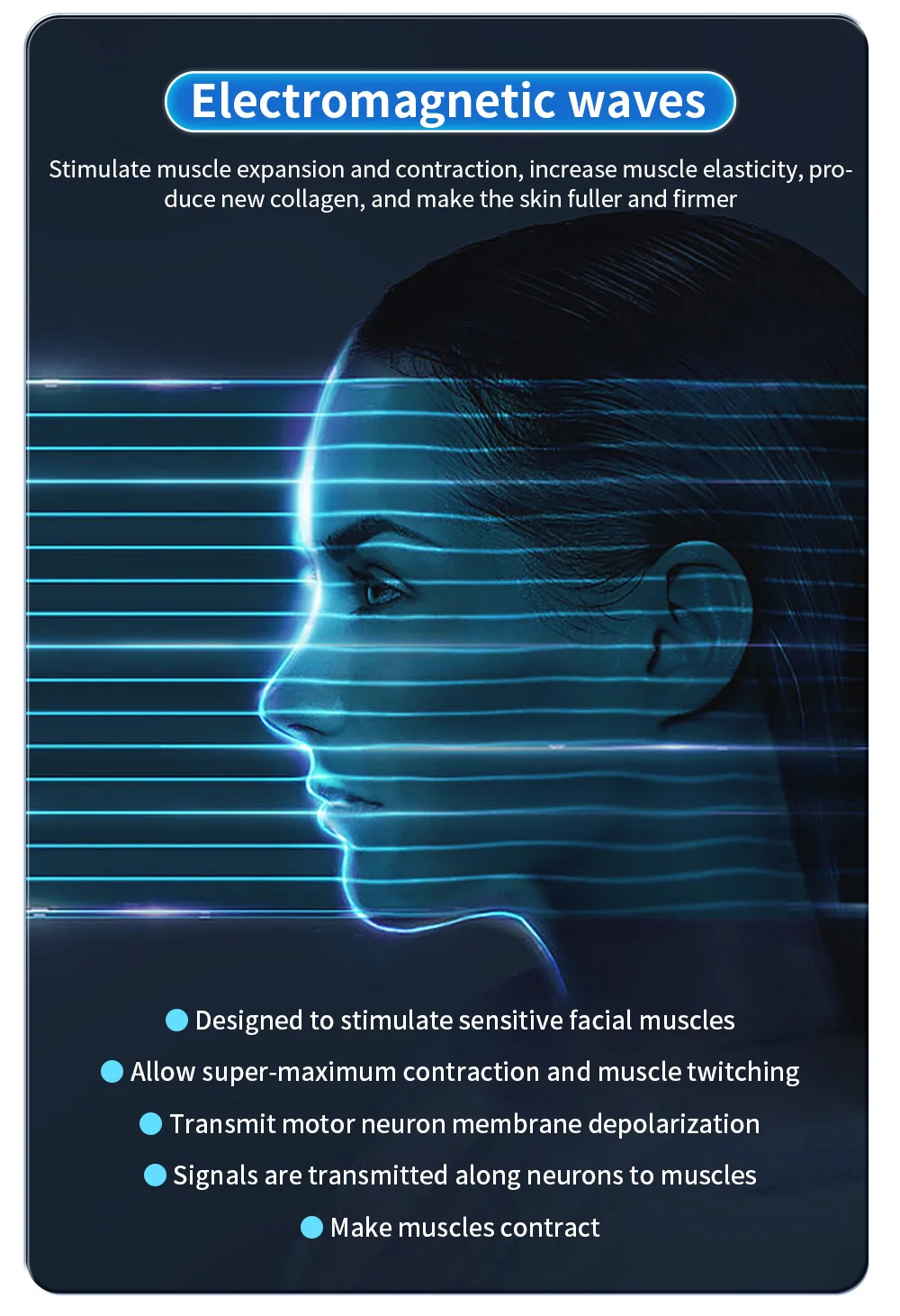 EMS RF PEFACE Professional Facial MYOslim Electrostimulation Machine Emrf Face Face Lifting Sculpt Face Pads Massager Device