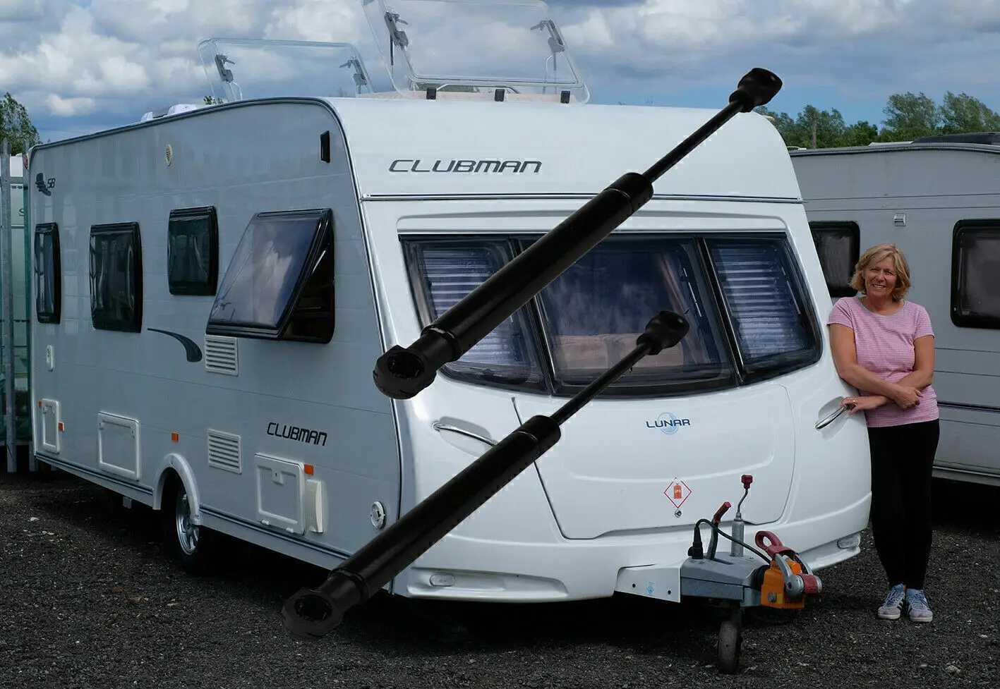 Lunar Caravan Gas Locker Struts - Clubman, Stellar, Lexon, Quasar etc. "PAIR"