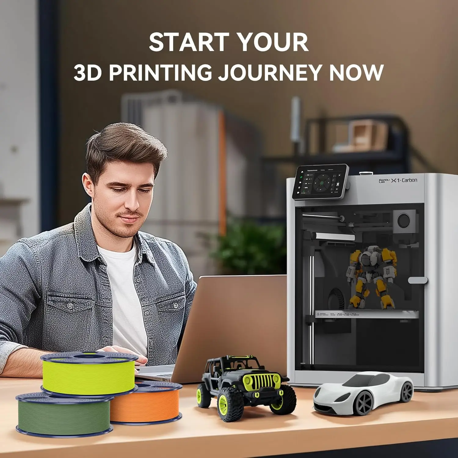 SUNLU Matte PLA 3D Filament 1.75mm Neatly Wound Easy to Use Colorful PLA Matte Surface for Most FDM Printer 3D Printing Material