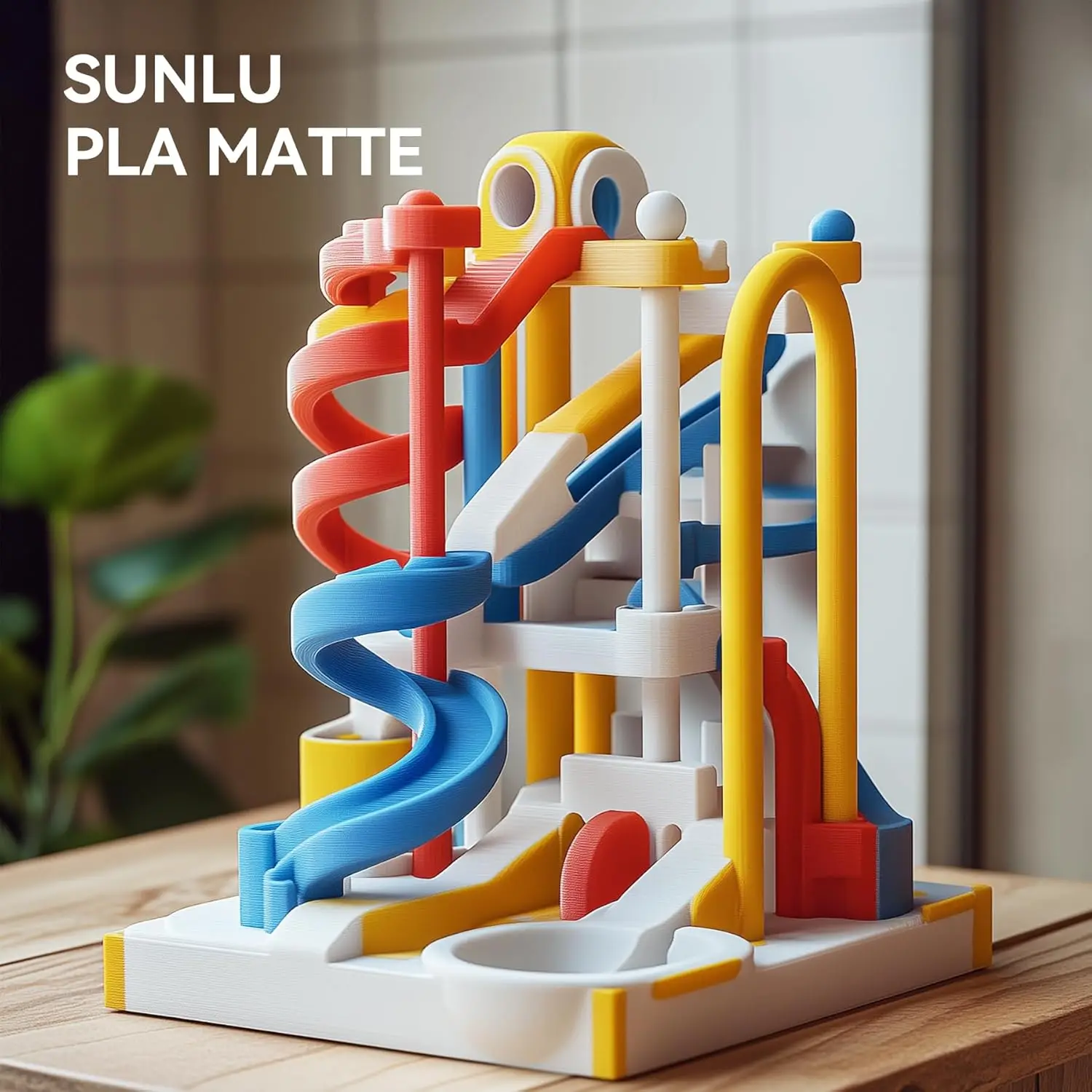 SUNLU Matte PLA 3D Filament 1.75mm Neatly Wound Easy to Use Colorful PLA Matte Surface for Most FDM Printer 3D Printing Material