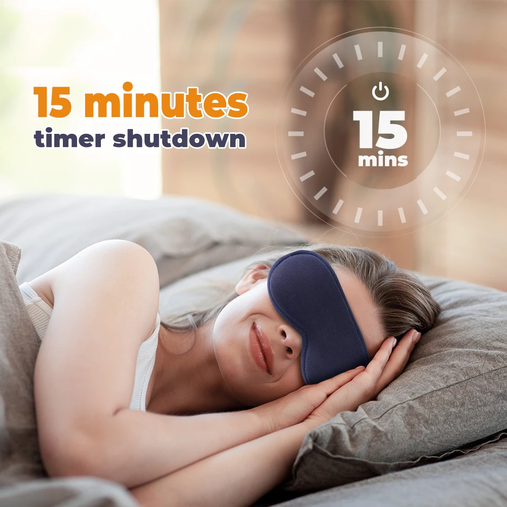 3D Hot Compress Electric Steam Eye Mask 3 Level Constant Temperature Smart Timing Sleep Shading Massage Eye Mask Relief Sleeping