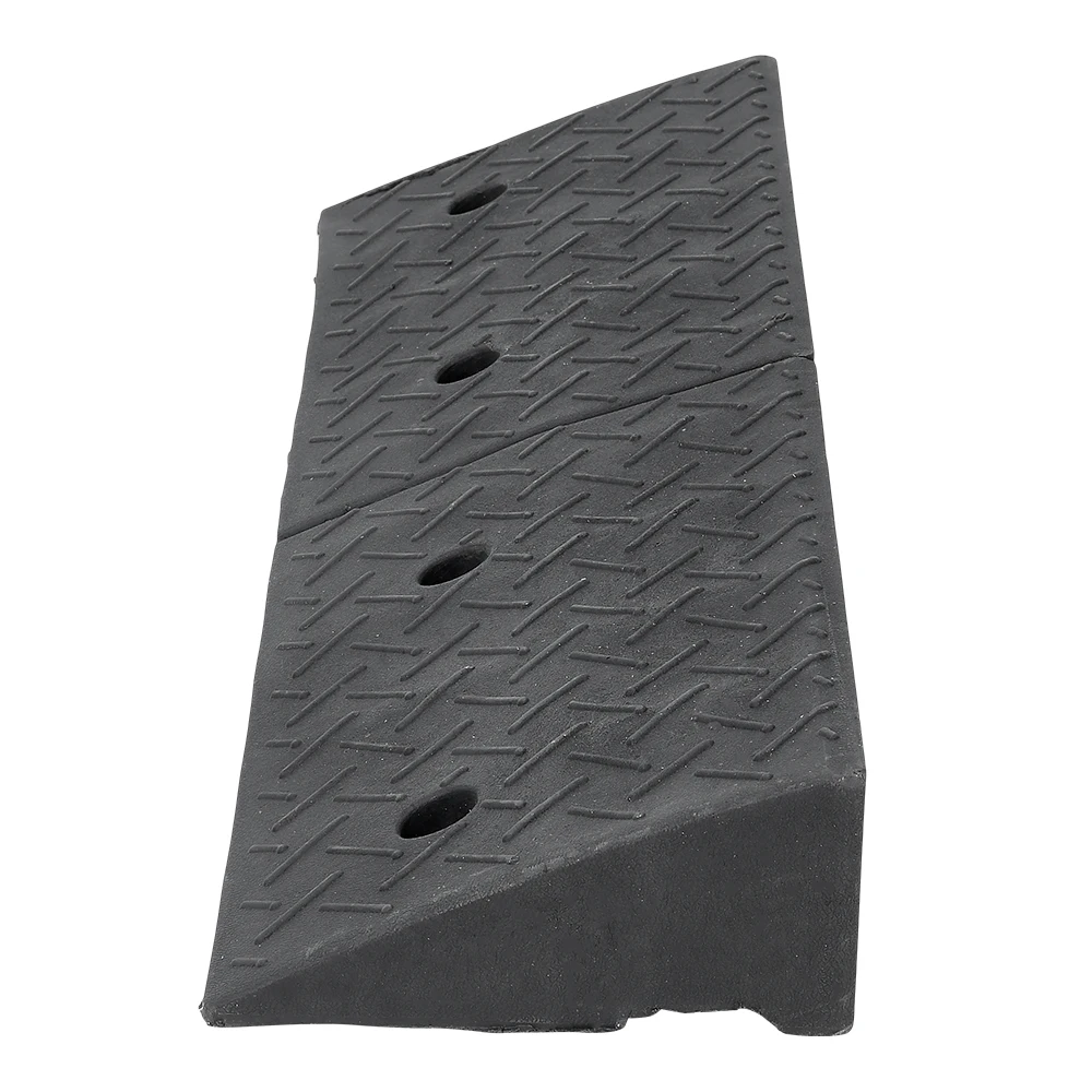 【Breeins】1/2Pc Rubber Kerb Ramp Curb Ramp Portable Heavy Duty Threshold Ramp Curb Ramp Suitable for Doorway Wheelchair Bike