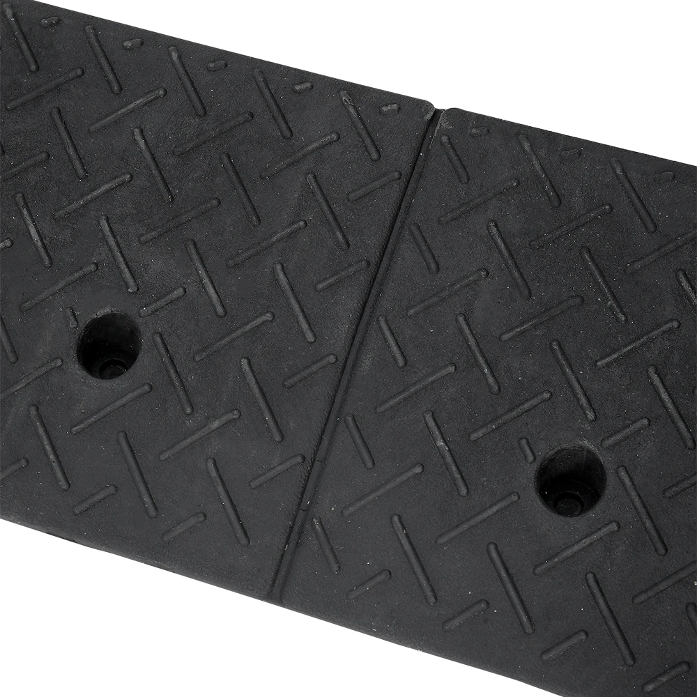 【Breeins】1/2Pc Rubber Kerb Ramp Curb Ramp Portable Heavy Duty Threshold Ramp Curb Ramp Suitable for Doorway Wheelchair Bike