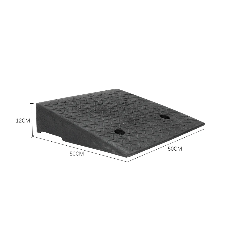 【Breeins】1/2Pc Rubber Kerb Ramp Curb Ramp Portable Heavy Duty Threshold Ramp Curb Ramp Suitable for Doorway Wheelchair Bike
