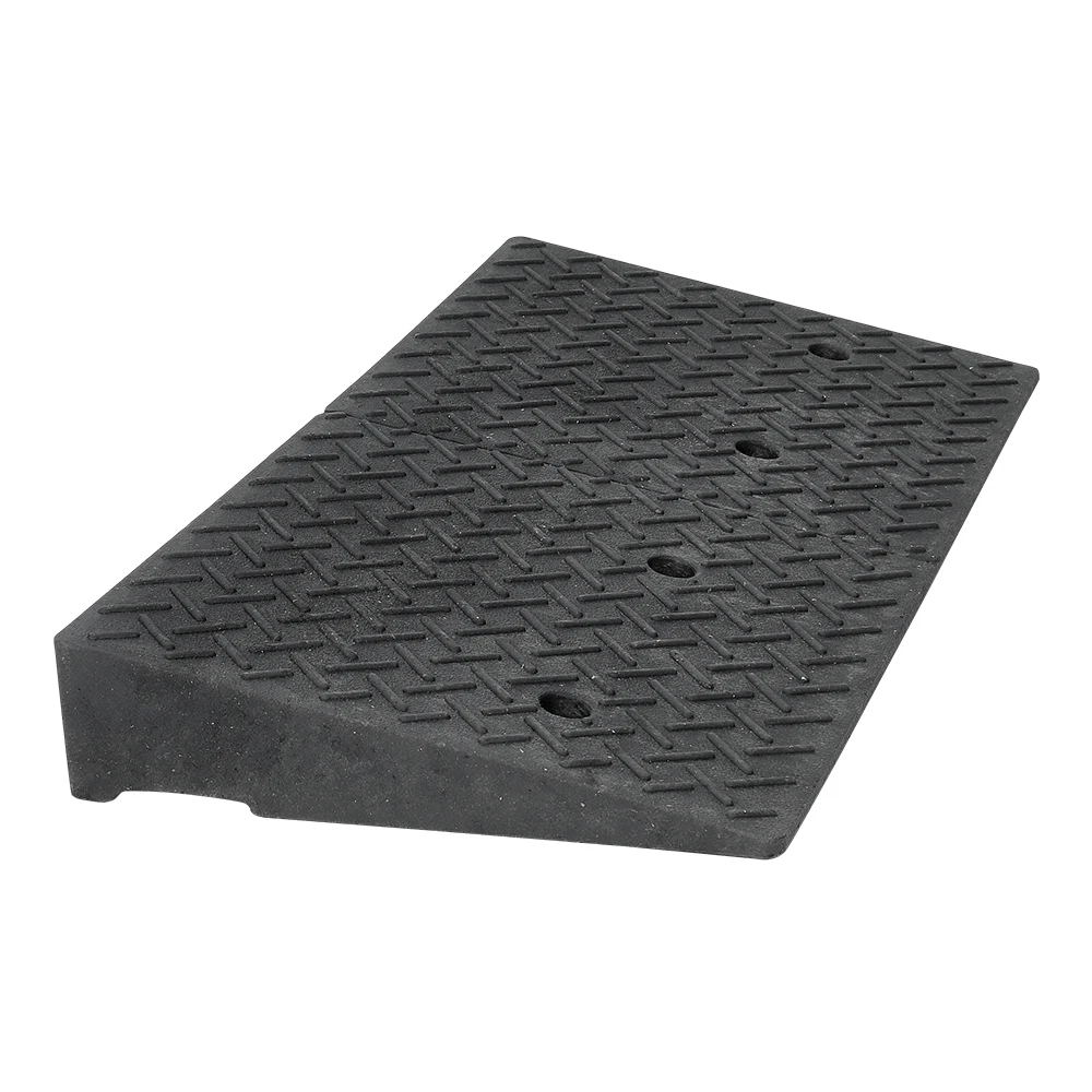 【Breeins】1/2Pc Rubber Kerb Ramp Curb Ramp Portable Heavy Duty Threshold Ramp Curb Ramp Suitable for Doorway Wheelchair Bike