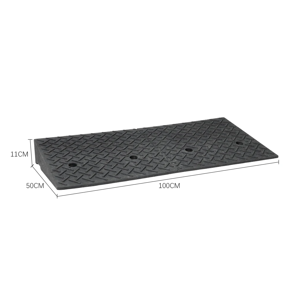 【Breeins】1/2Pc Rubber Kerb Ramp Curb Ramp Portable Heavy Duty Threshold Ramp Curb Ramp Suitable for Doorway Wheelchair Bike