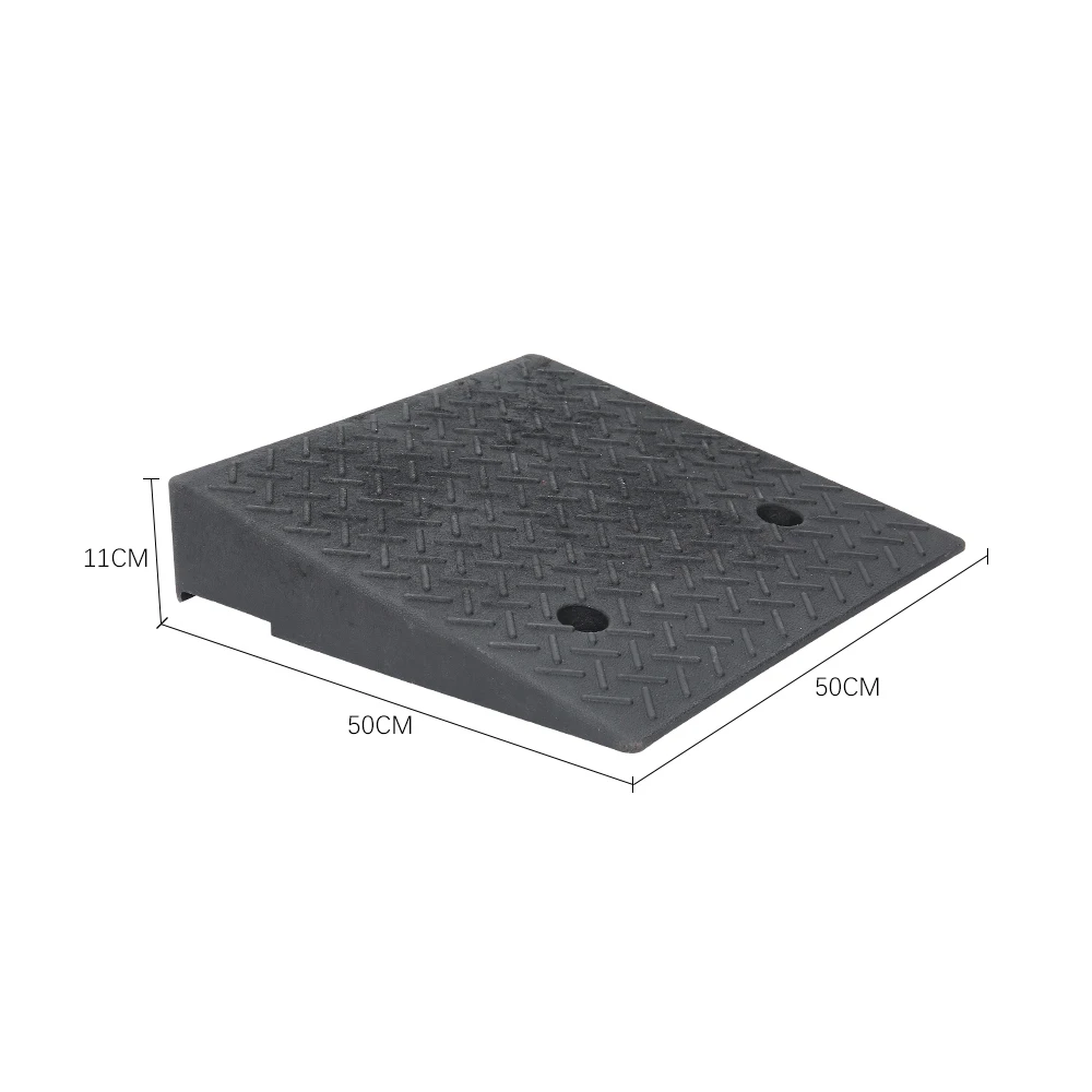 【Breeins】1/2Pc Rubber Kerb Ramp Curb Ramp Portable Heavy Duty Threshold Ramp Curb Ramp Suitable for Doorway Wheelchair Bike