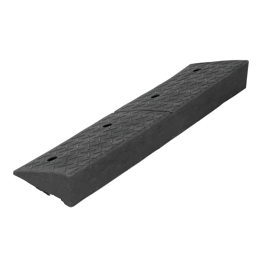 【Breeins】1/2Pc Rubber Kerb Ramp Curb Ramp Portable Heavy Duty Threshold Ramp Curb Ramp Suitable for Doorway Wheelchair Bike