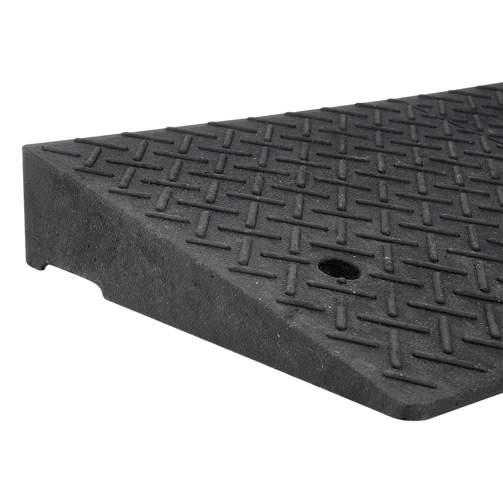 【Breeins】1/2Pc Rubber Kerb Ramp Curb Ramp Portable Heavy Duty Threshold Ramp Curb Ramp Suitable for Doorway Wheelchair Bike