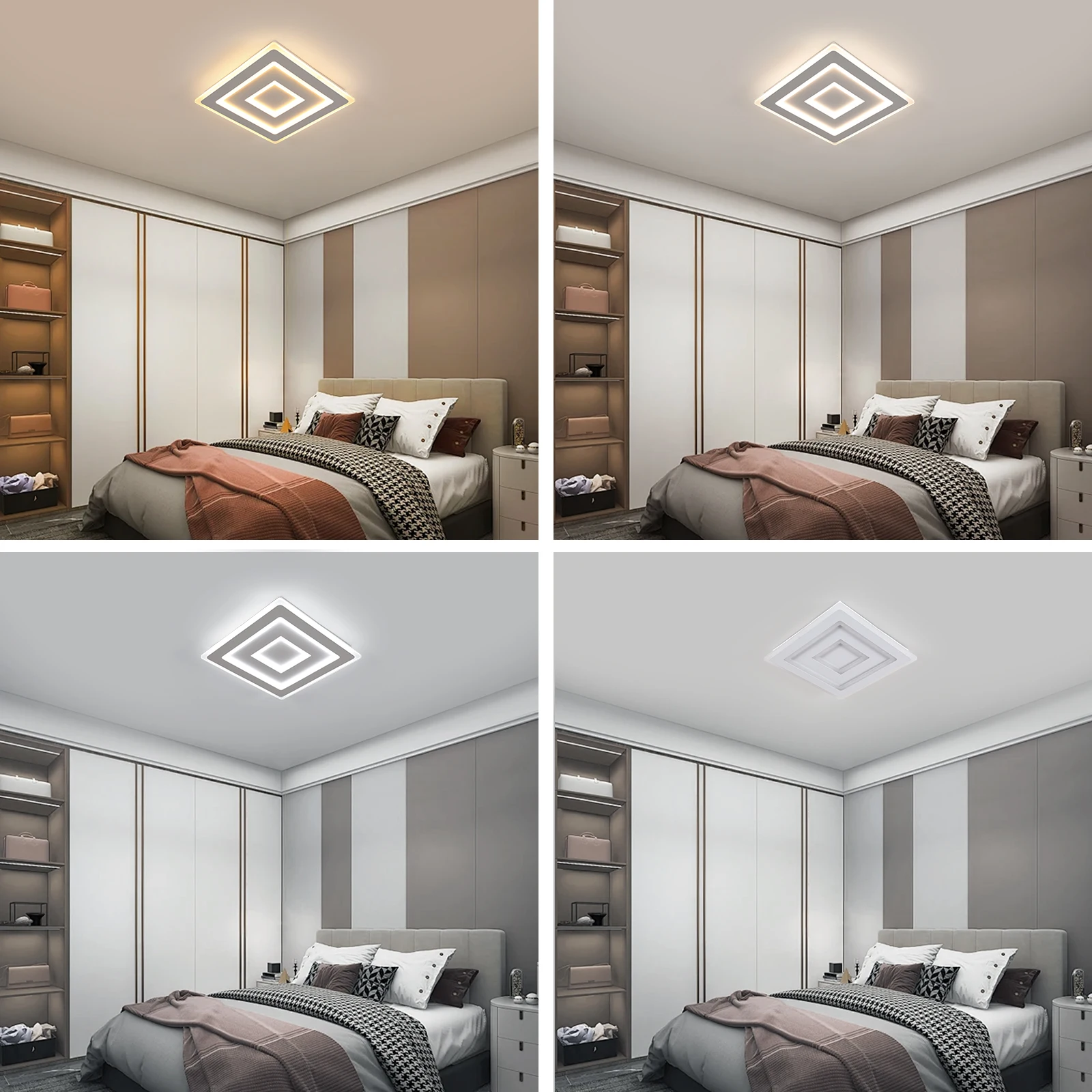 LED Ceiling Light 51W Modern Square Design LED Ceiling Lamp Cool White/Natural White/Warm White Ceiling Lighting Fixture