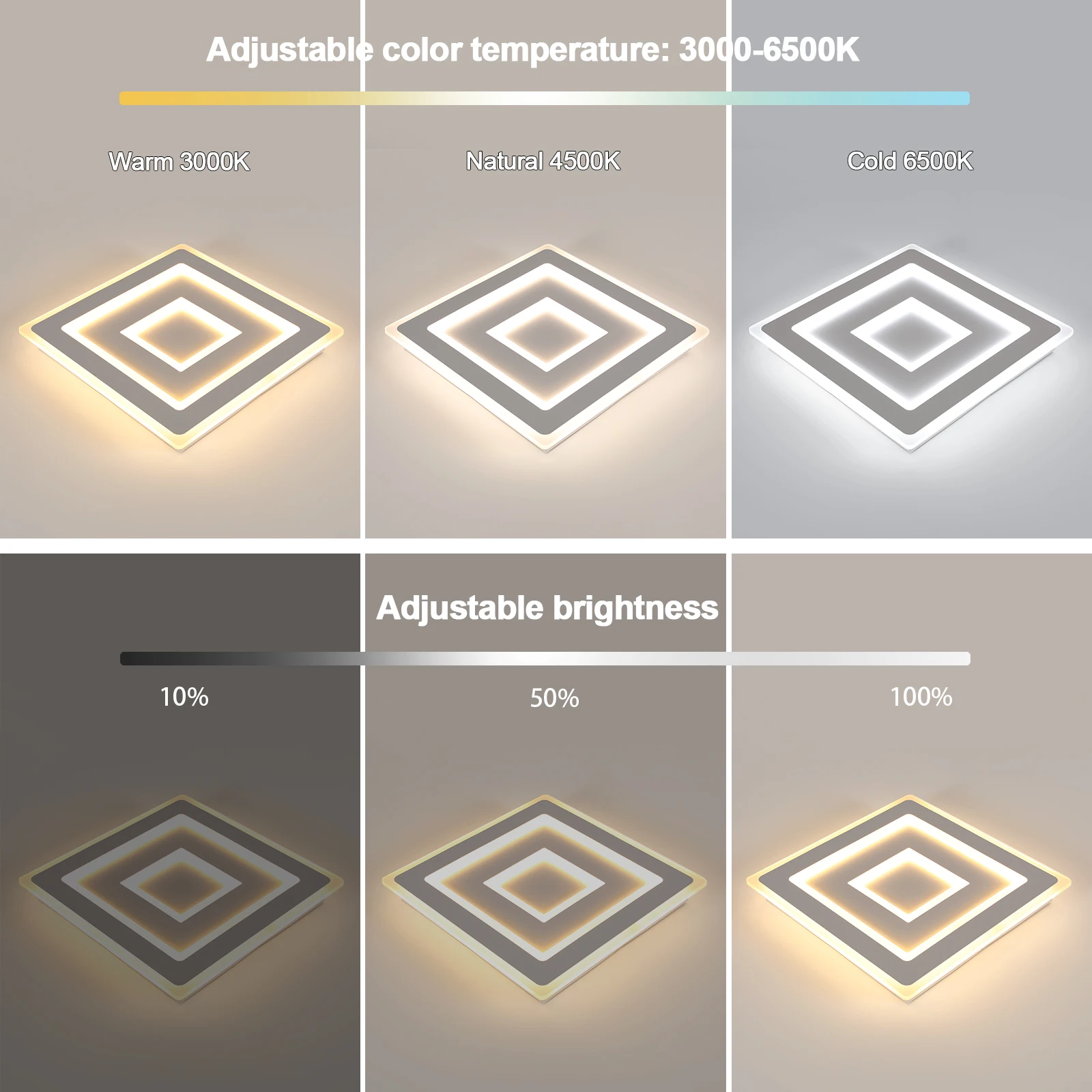 LED Ceiling Light 51W Modern Square Design LED Ceiling Lamp Cool White/Natural White/Warm White Ceiling Lighting Fixture