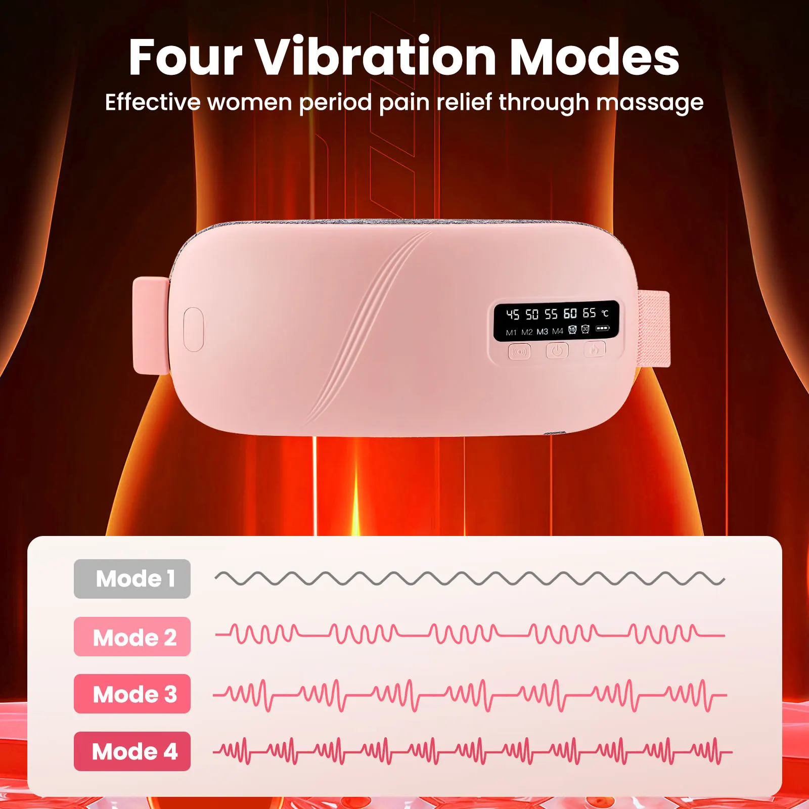 Local Stock Women Menstrual Heating Pads Effective Hot Compress Period Relief Belt Rechargeable Heated Waist Massager Gifts