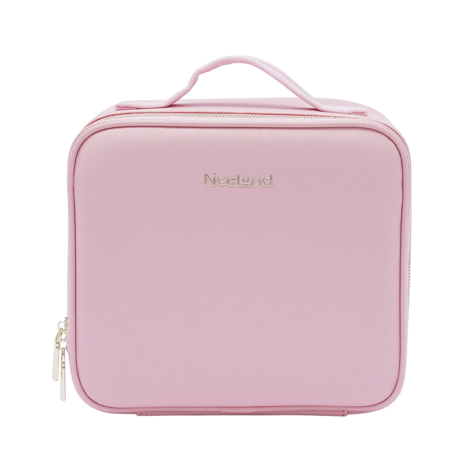 Travel Makeup Bag with LED Mirror, Organiser Case with Adjustable Compartment, 3 Color Scenarios Adjustable Makeup Train Case