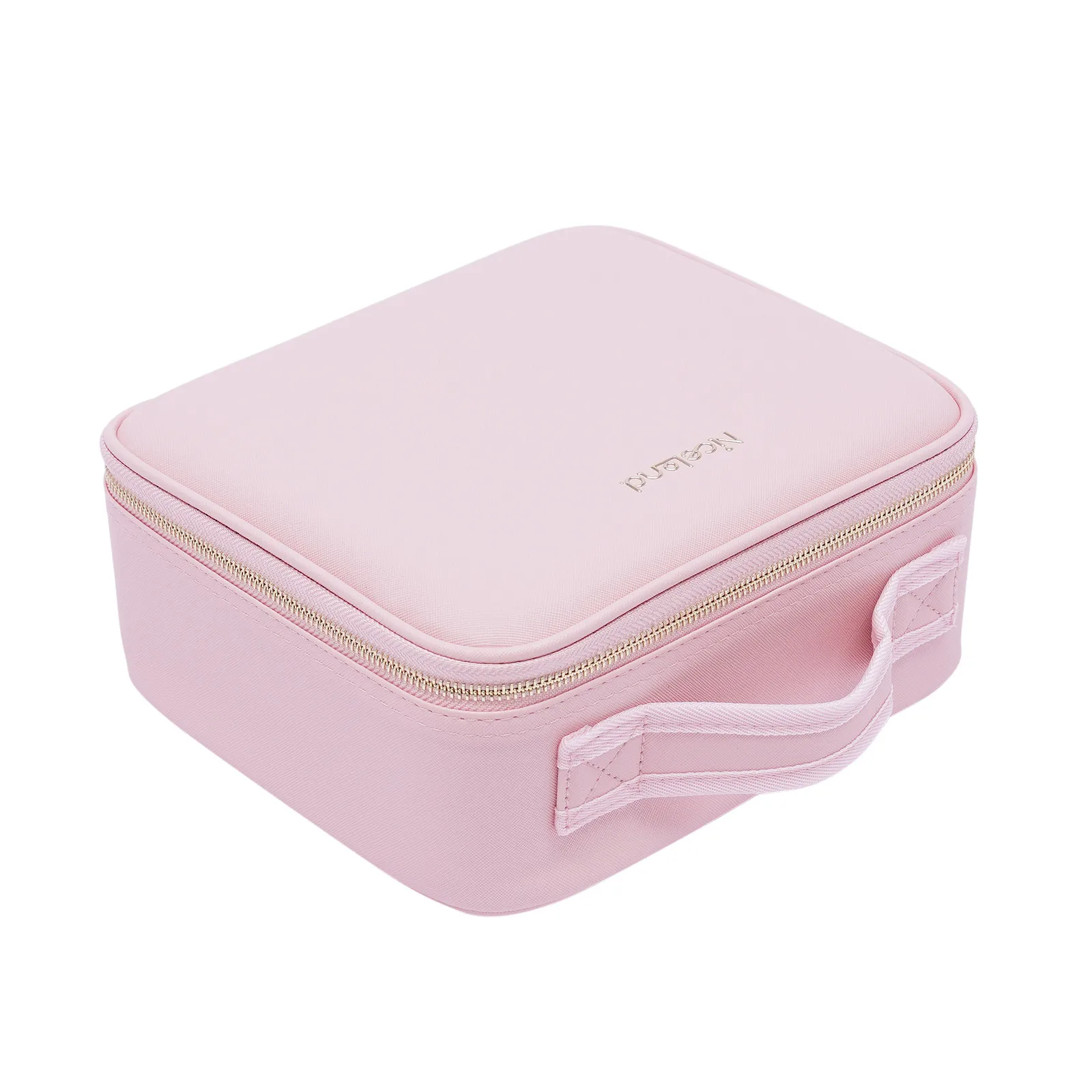 Travel Makeup Bag with LED Mirror, Organiser Case with Adjustable Compartment, 3 Color Scenarios Adjustable Makeup Train Case
