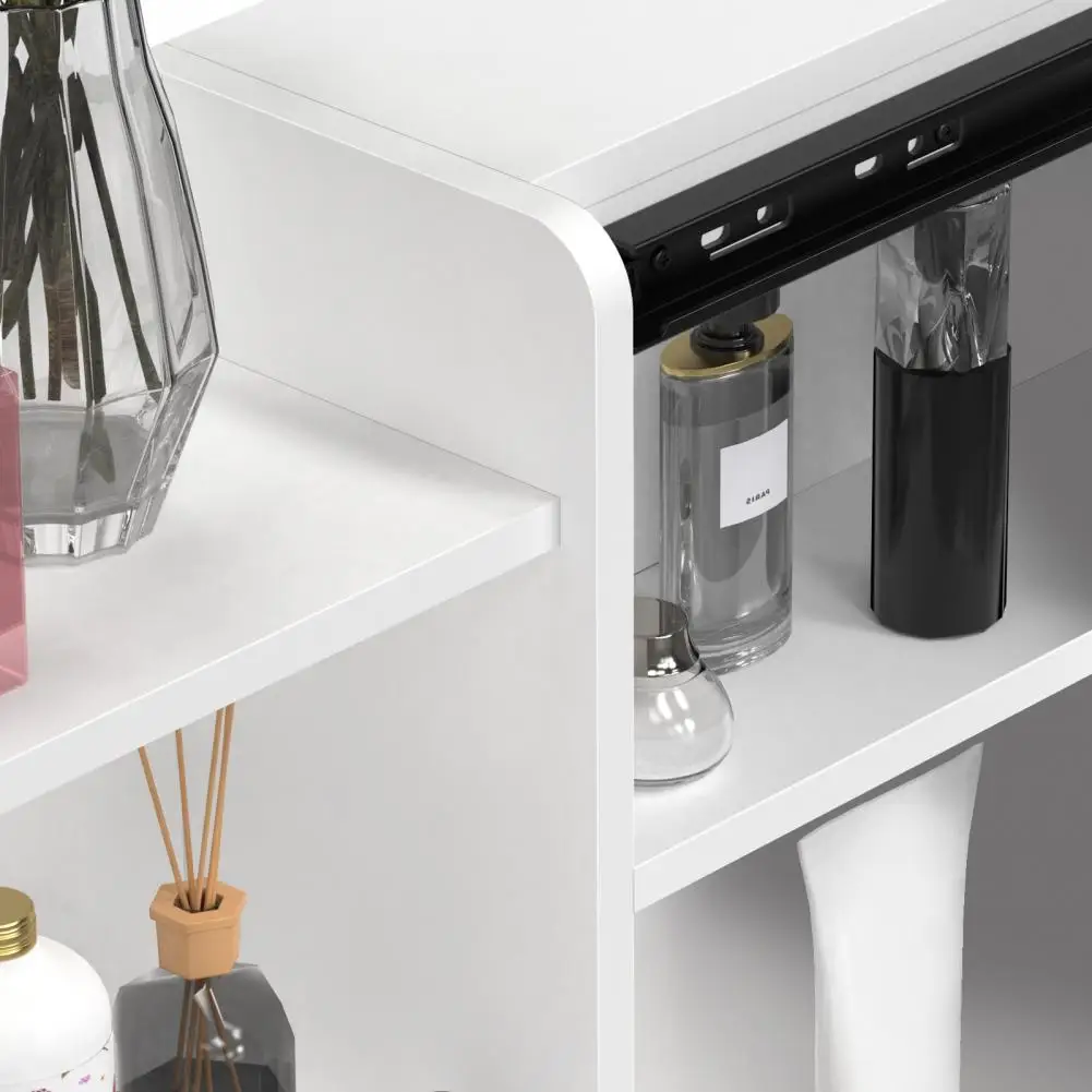 Makeup Vanities Vanity Desk with Sliding Mirror, Bedroom Dressing Table, Makeup Desk with 6 Drawers Bedroom Furniture