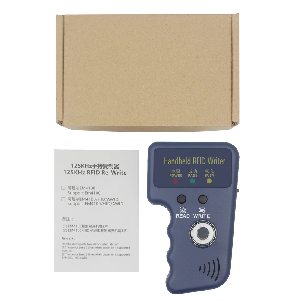 125kHz TM Copier RFID Duplicator Reader Key Writer Cloner Handheld RFID Writer Fit for T5577 EM4305 CET5200 TM Chip Cards