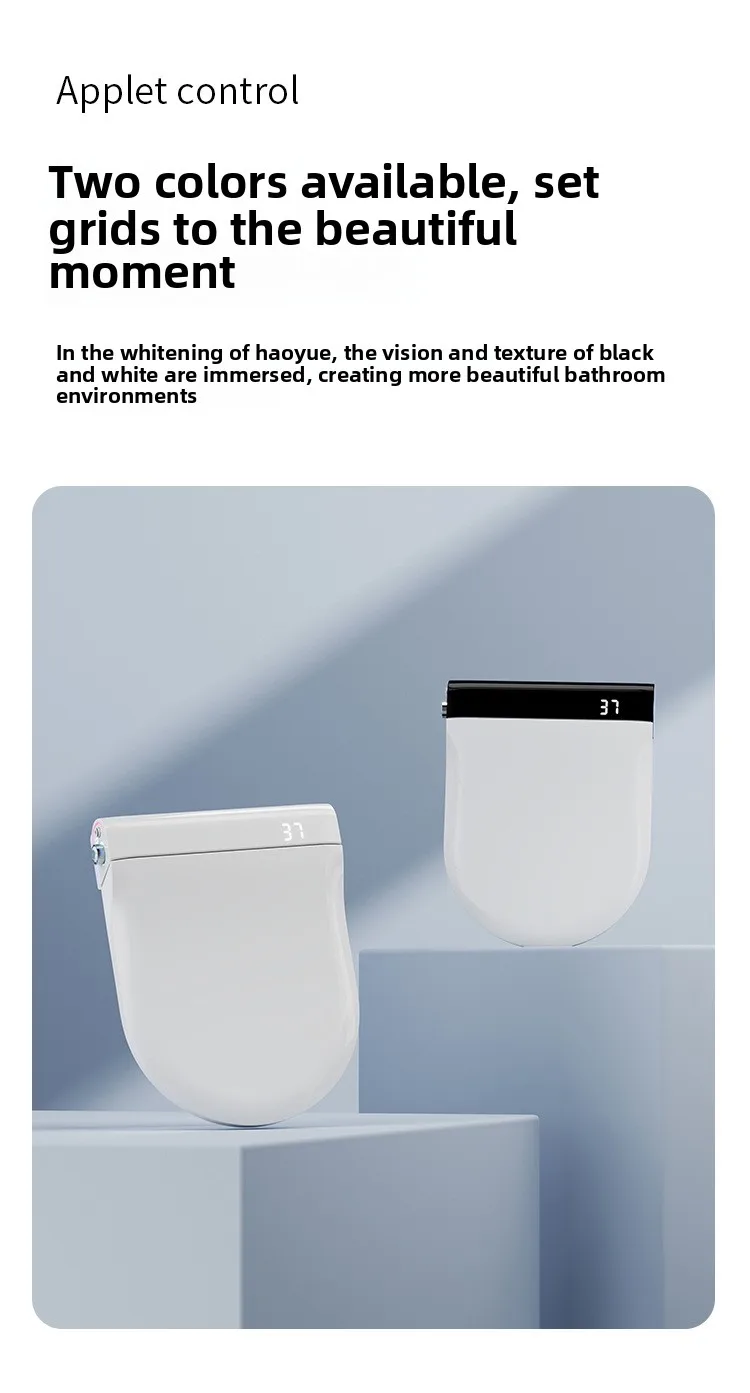 Auto Flip Smart Toilet Seat Cover with Constant Temperature Heating Multi Function Universal Bidet