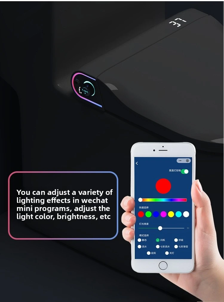 Auto Flip Smart Toilet Seat Cover with Constant Temperature Heating Multi Function Universal Bidet