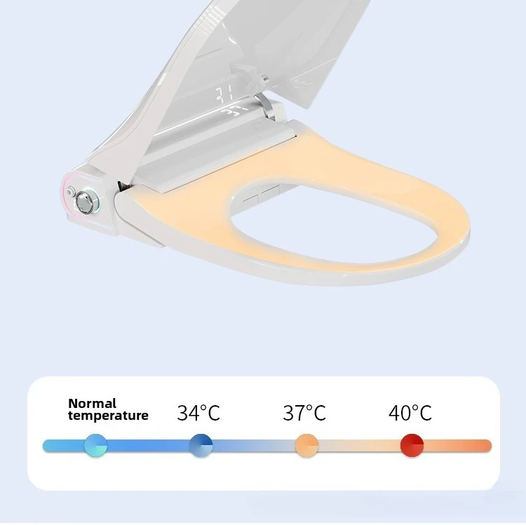 Auto Flip Smart Toilet Seat Cover with Constant Temperature Heating Multi Function Universal Bidet
