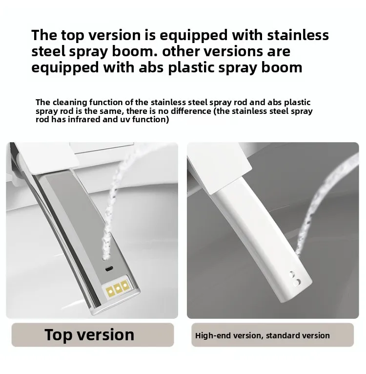 Auto Flip Smart Toilet Seat Cover with Constant Temperature Heating Multi Function Universal Bidet