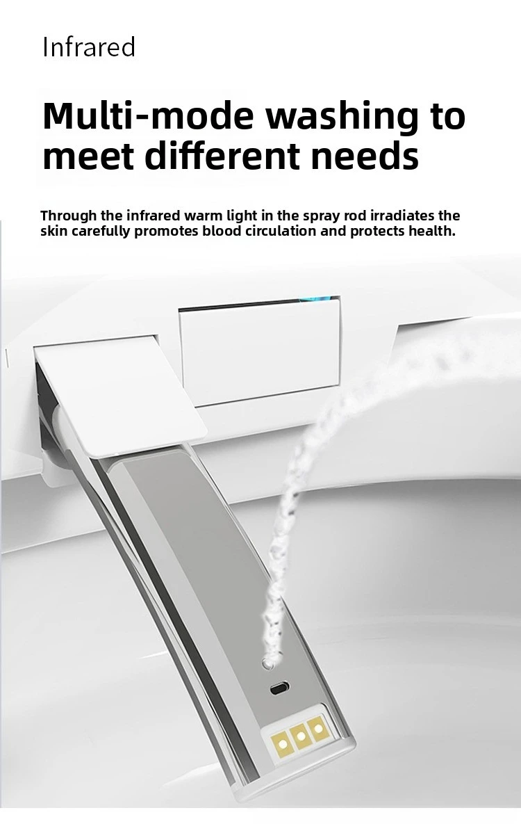 Auto Flip Smart Toilet Seat Cover with Constant Temperature Heating Multi Function Universal Bidet
