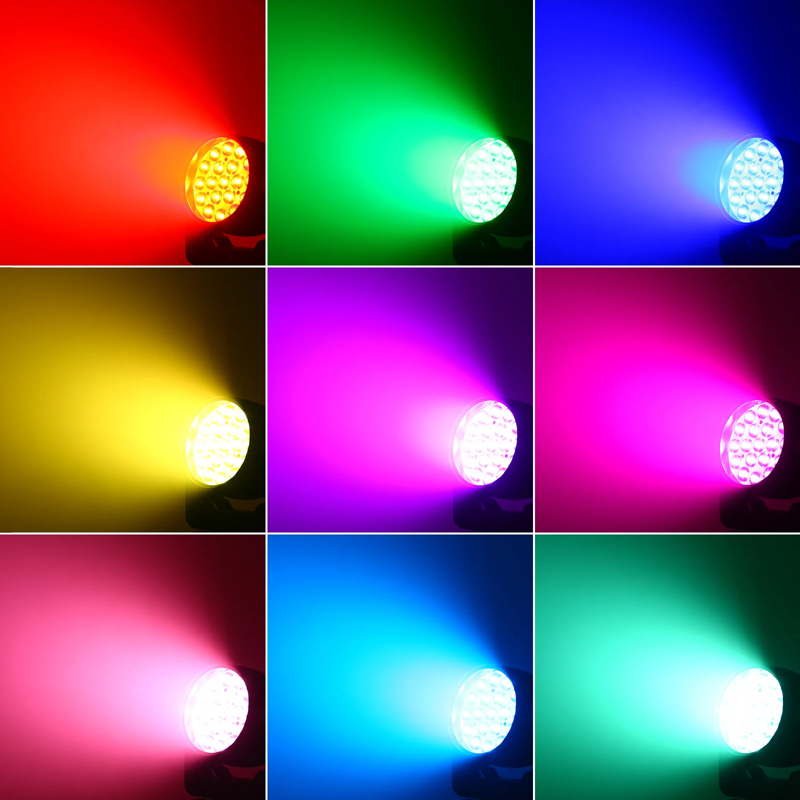 Datewink 2Pcs 19X15W LED Moving Head Lights 4IN1 RGBW Beam Wash Zoom Stage Lighting Effect DMX512 For DJ Disco Wedding Party Bar