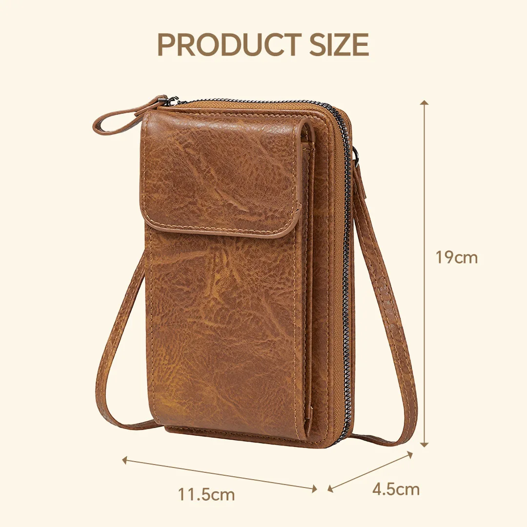 Voltsify Mini PU Leather Shoulder Crossbody Phone Bag with Adjustable Strap