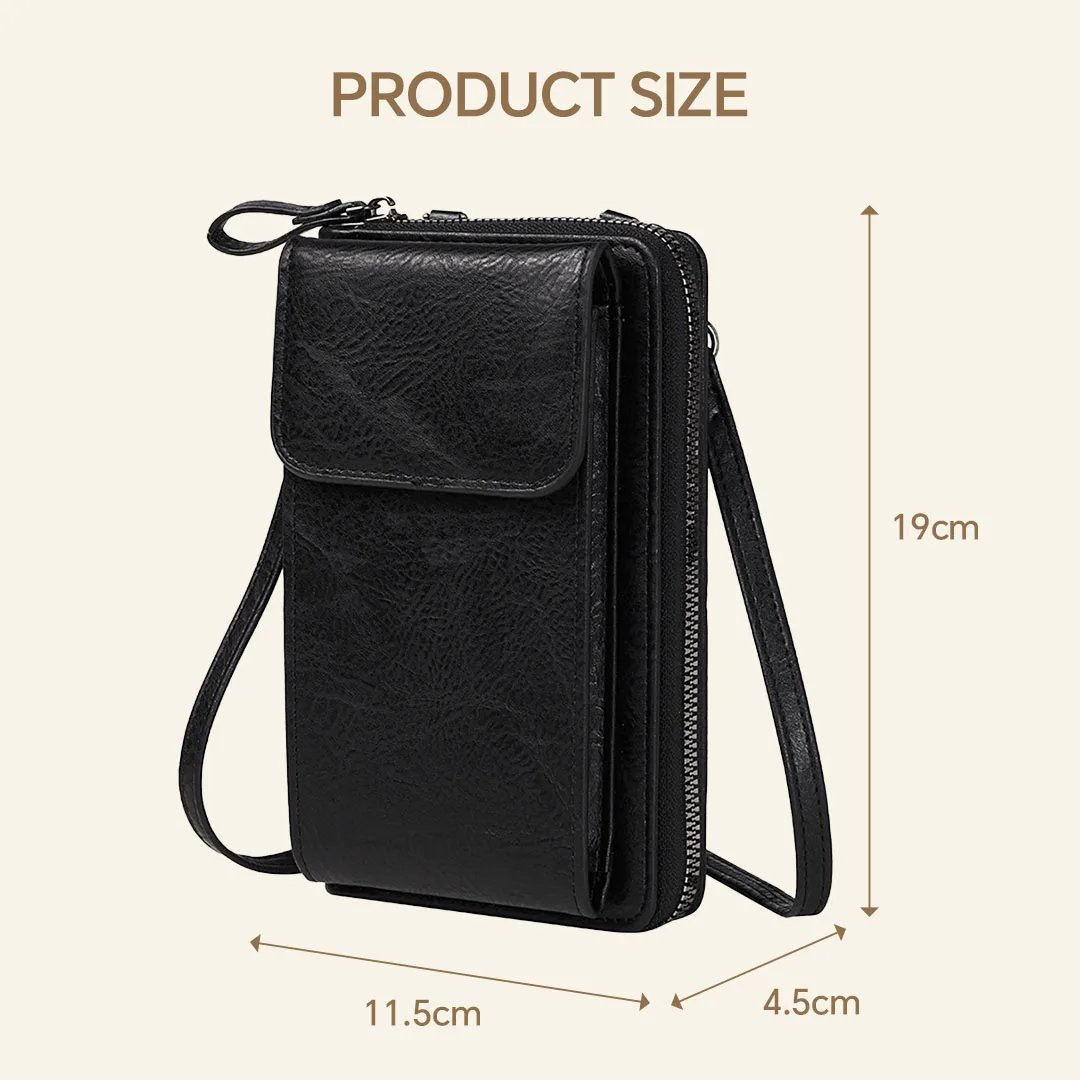 Voltsify Mini PU Leather Shoulder Crossbody Phone Bag with Adjustable Strap