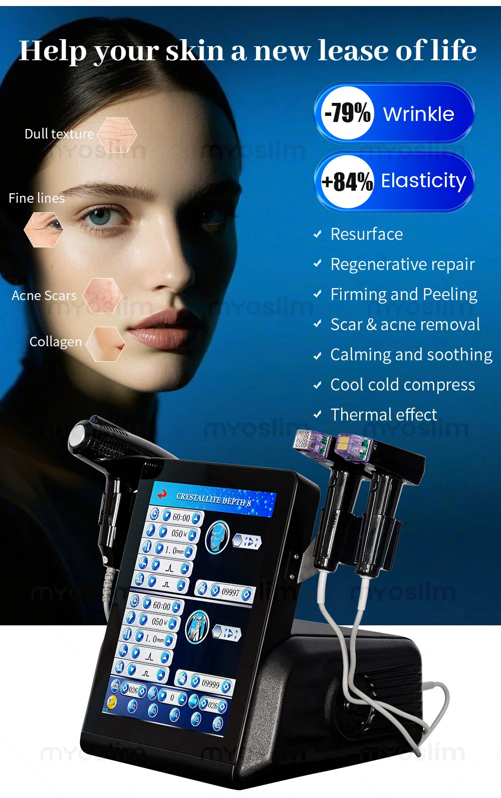 Professional Morpheus 8 RF Microneedling Machine Facial Skin Care Beauty With12 24 40 Nano Pin Cartridge