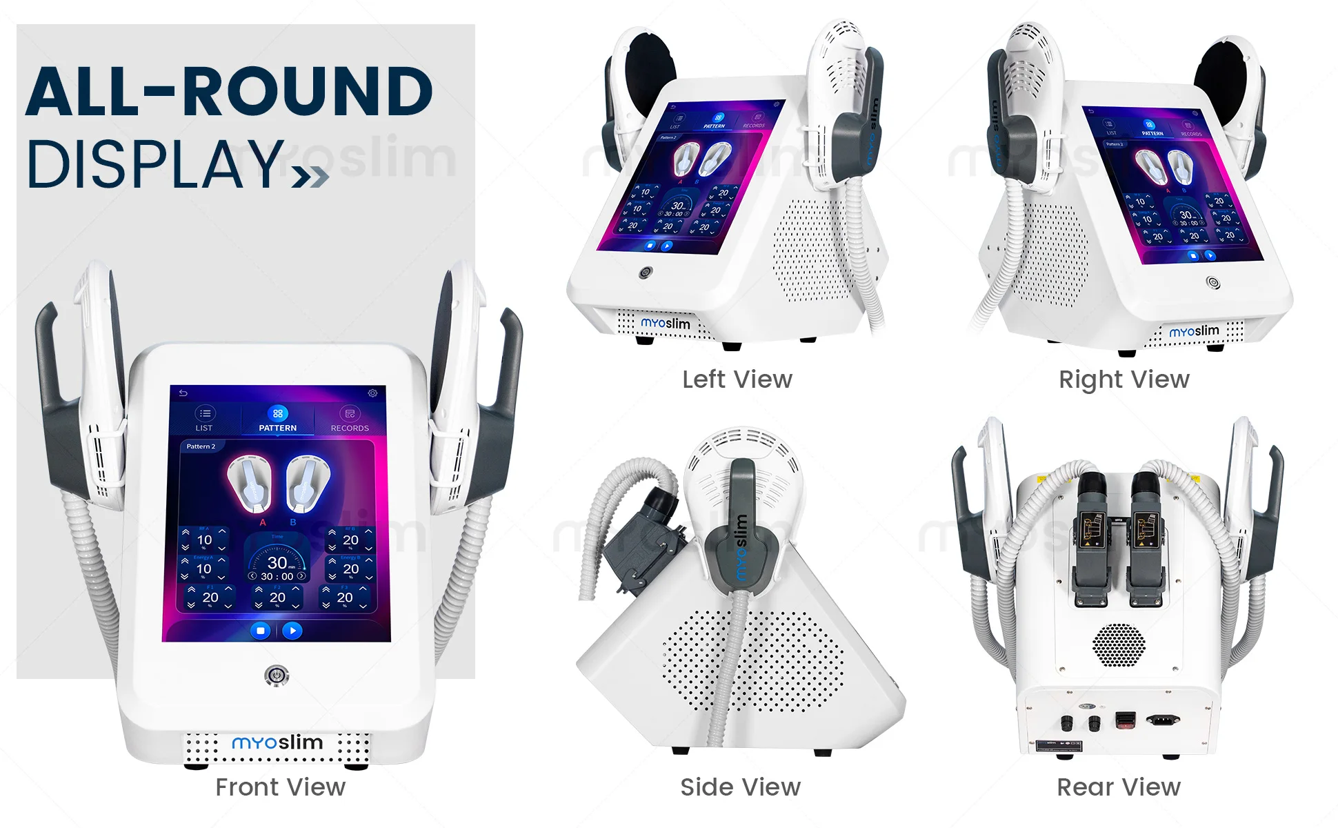 EMS Body Slimming 2 Handle RF Professional EMS Body Sculpting Machine Muscle Stimulator for Salon Clinic