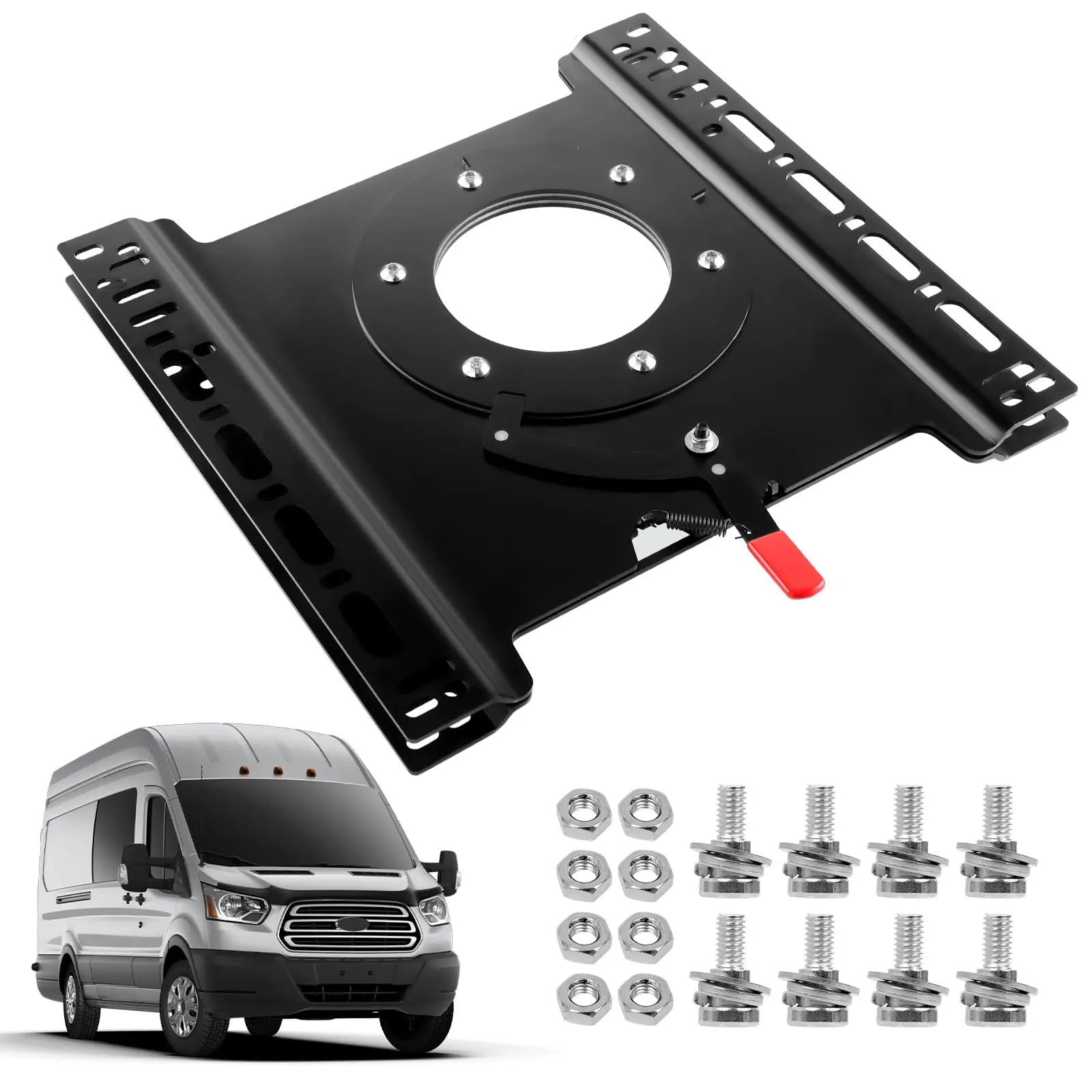 HWHONGRV Swivel Seat Base Compatible with Ford Transit 150 250 350 2014 2015 2016 2017 2018 2019 2020 2021-360° (Left or right)