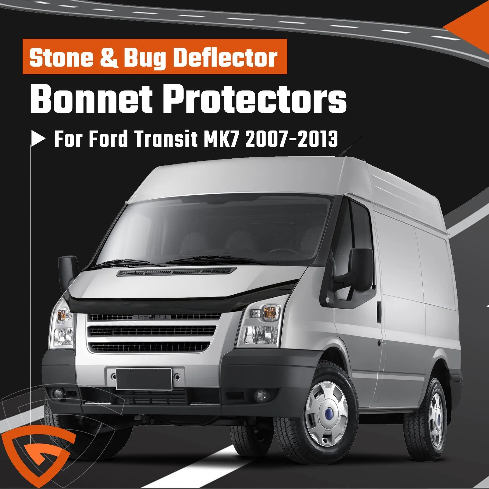 FORD TRANSIT MK7 2006-2013 BONNET WIND STONE DEFLECTOR PROTECTOR GUARD BRA NEW