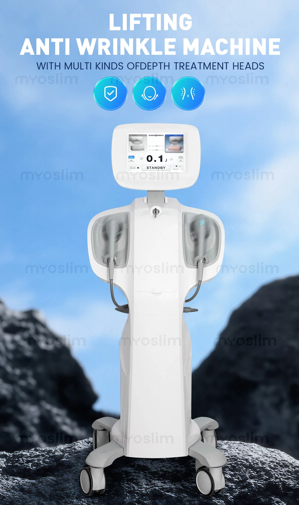 Hot Sale 7D HI FU SMAS Lifting Machine High Intensity Focused Ultrasound Facial Body Skin Tightening Salon Equipmen