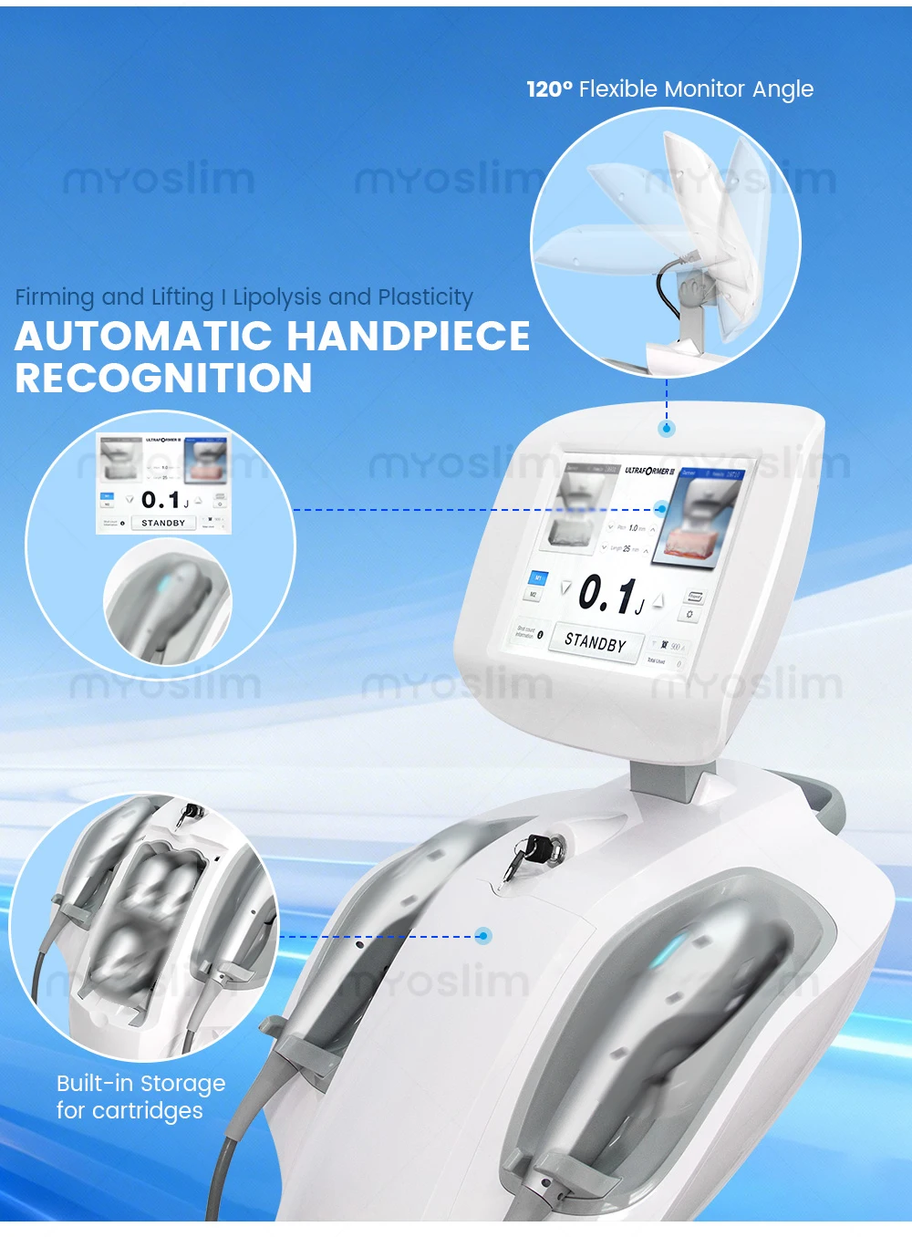 Hot Sale 7D HI FU SMAS Lifting Machine High Intensity Focused Ultrasound Facial Body Skin Tightening Salon Equipmen