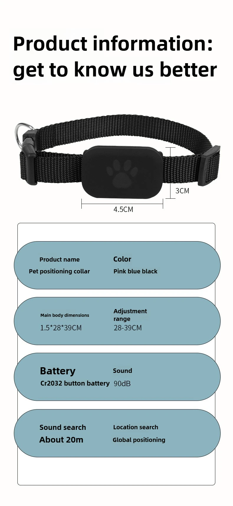 Pet Bluetooth GPS Tracker Dog Mini Tracking Movement Alert Collars Anti Lost Tracker for Cats and Puppies Remote Global Locator