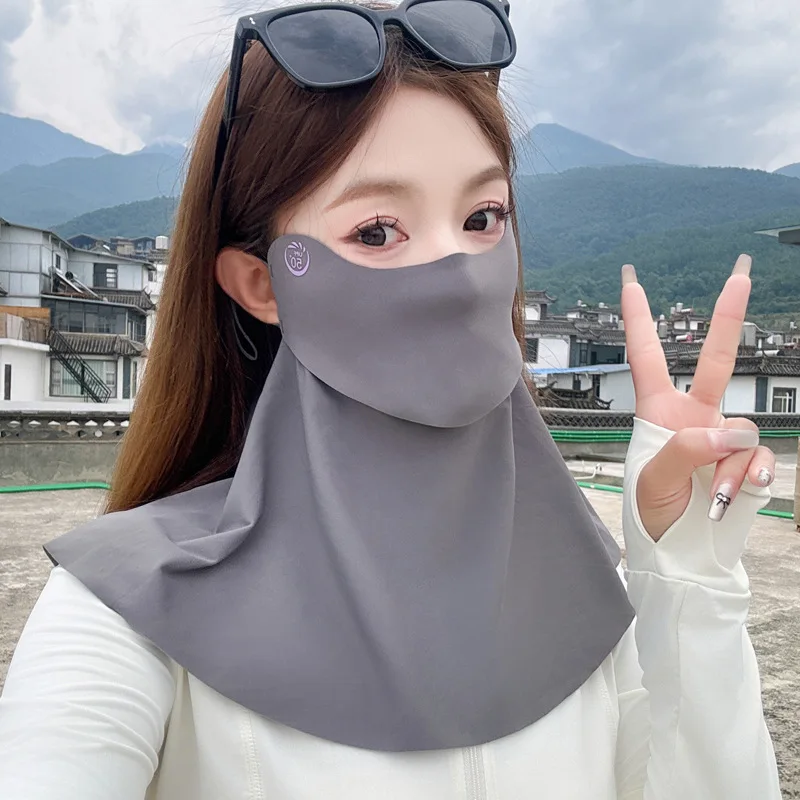 Drinking Water, Neck Protection, Sun Protection, Ice Silk Mask, No Trace, UV Protection, Cycling, Breathable and Sunshade