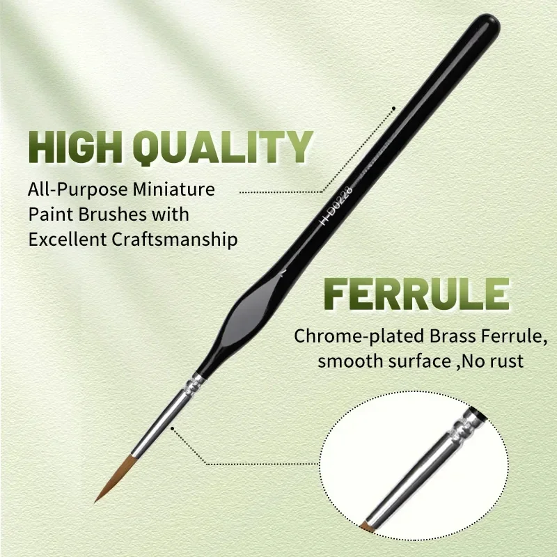 Fine Tip Paint Brush Set for Acrylic, Models, Mini Miniature Detail , Nylon Hair Thin Extra Fine Paintbrushes