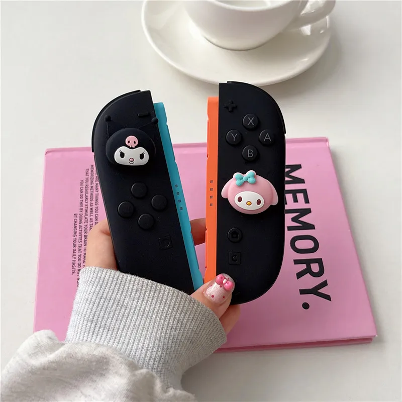4pcs Cartoon Thumb Stick Grip Cap For Nintendo Switch 2 JoyCon Controller Analog Joystick Protector Case Soft Silicone Cover