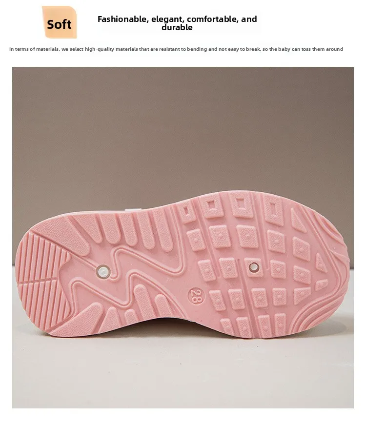 PU Leather Sport Shoes For Children 2026 Trend Fashion Kid's Sneakers Soft-soled Outdoor Boy's Girl's Running Shoes