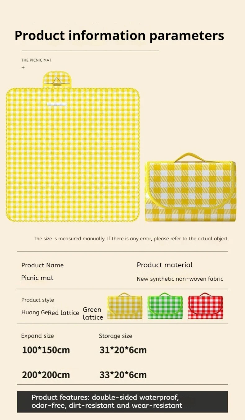 Thick Waterproof Picnic Mat Moisture Proof Ground Blanket for Outdoor Camping Hiking Beach Grass Activities