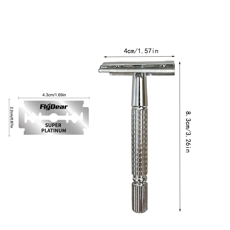 Wholesale Razor Stainless Steel Double-Blade Razor Old-Fashioned Manual Shaving for Men Razor Blade