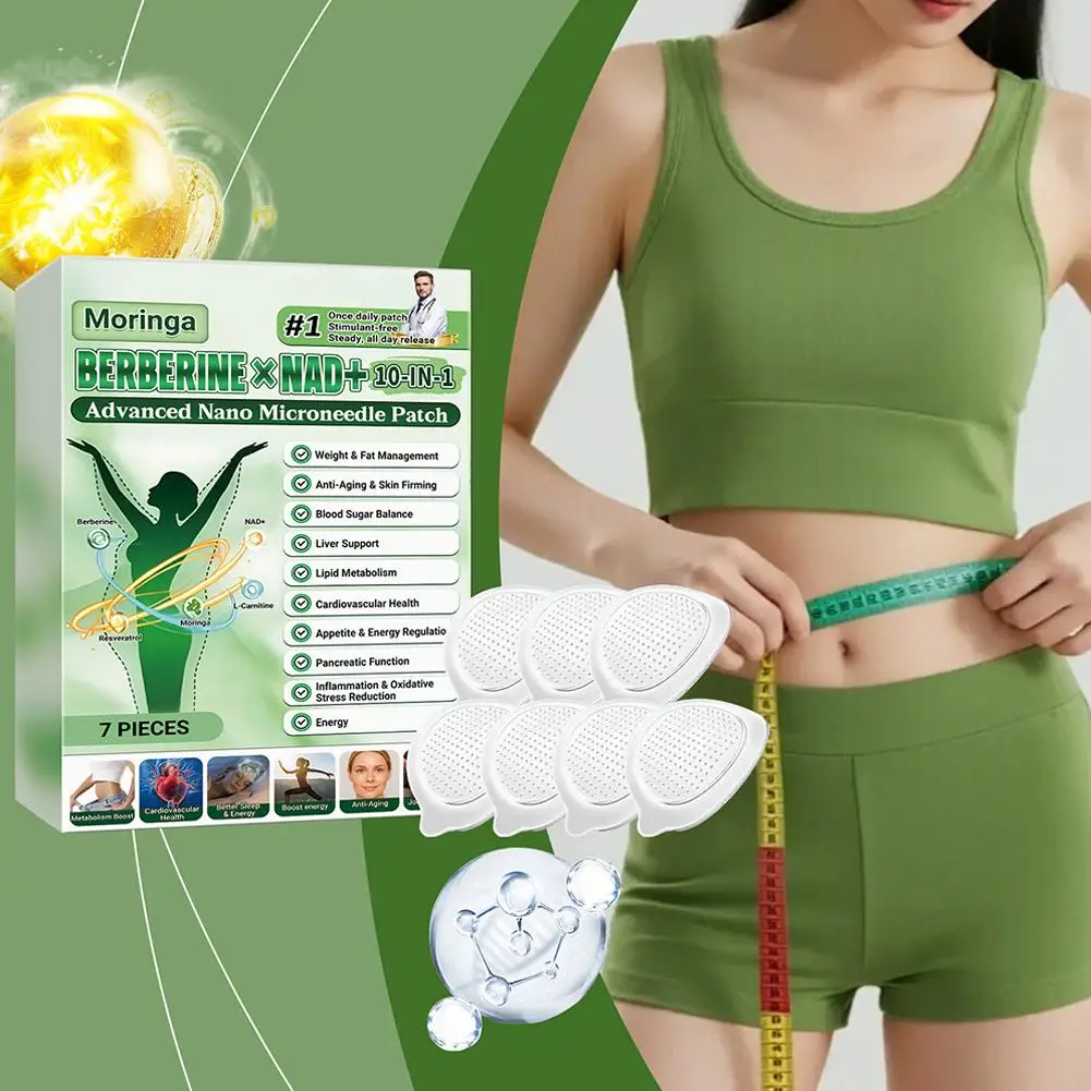 Moringa 10-in-1 Nano Microneedle Patch - Moisturizing, Firming Skin, Microdarts Technology for Women & Men Daily Care Body Care