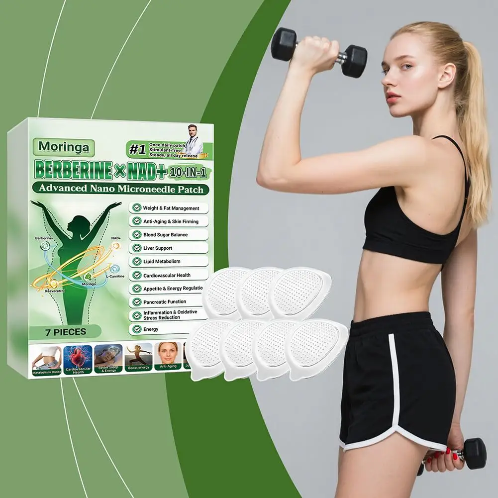 Moringa 10-in-1 Nano Microneedle Patch - Moisturizing, Firming Skin, Microdarts Technology for Women & Men Daily Care Body Care