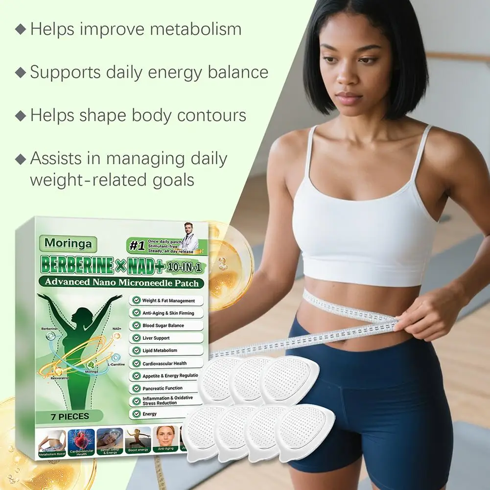 Moringa 10-in-1 Nano Microneedle Patch - Moisturizing, Firming Skin, Microdarts Technology for Women & Men Daily Care Body Care